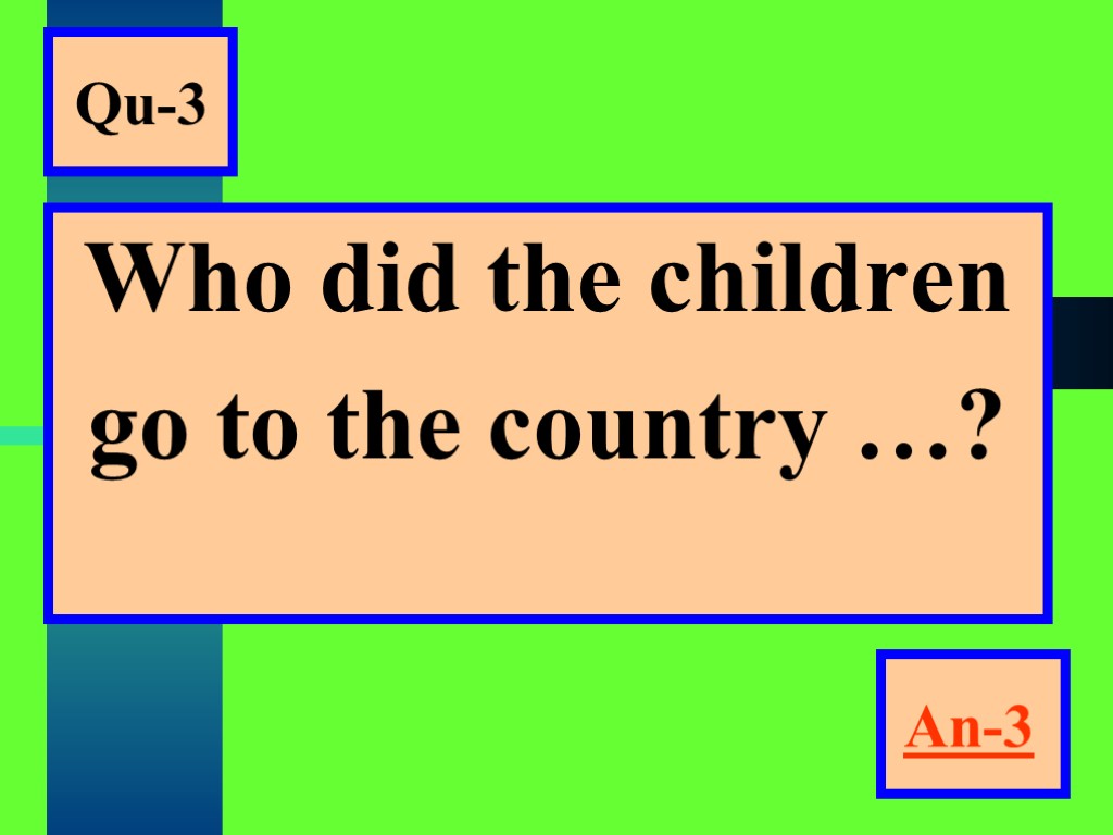 Qu-3 Who did the children go to the country …? An-3